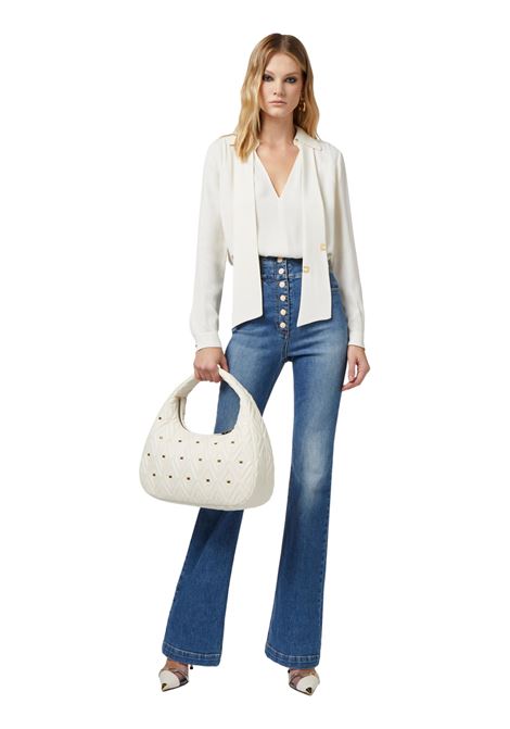 Jeans palazzo con abbottonatura ELISABETTA FRANCHI | Pantaloni | PJ43S41E2139